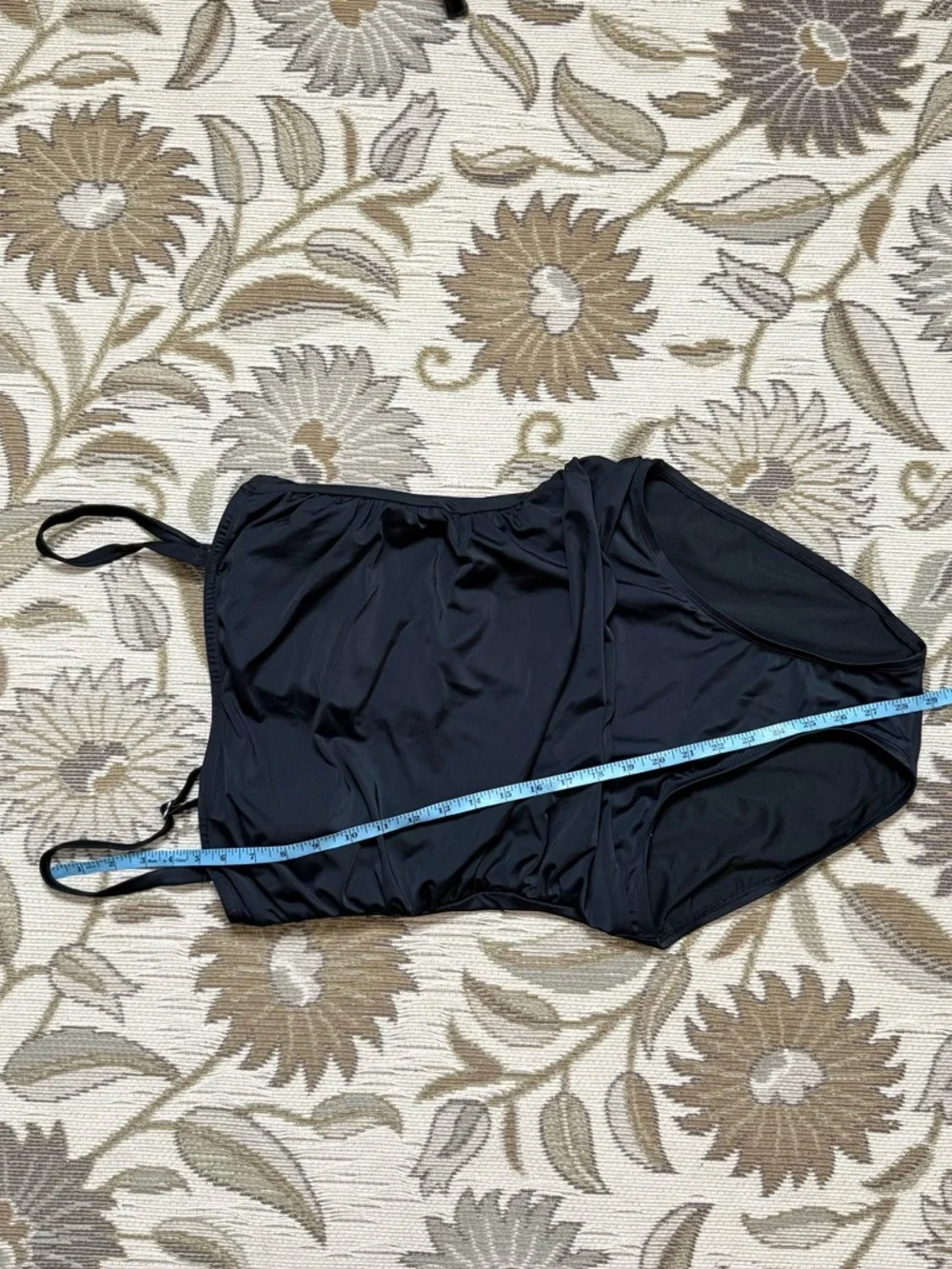 DKNY Swimsuit Black One Piece Bandeau Maillot XL - Picture 2 of 7